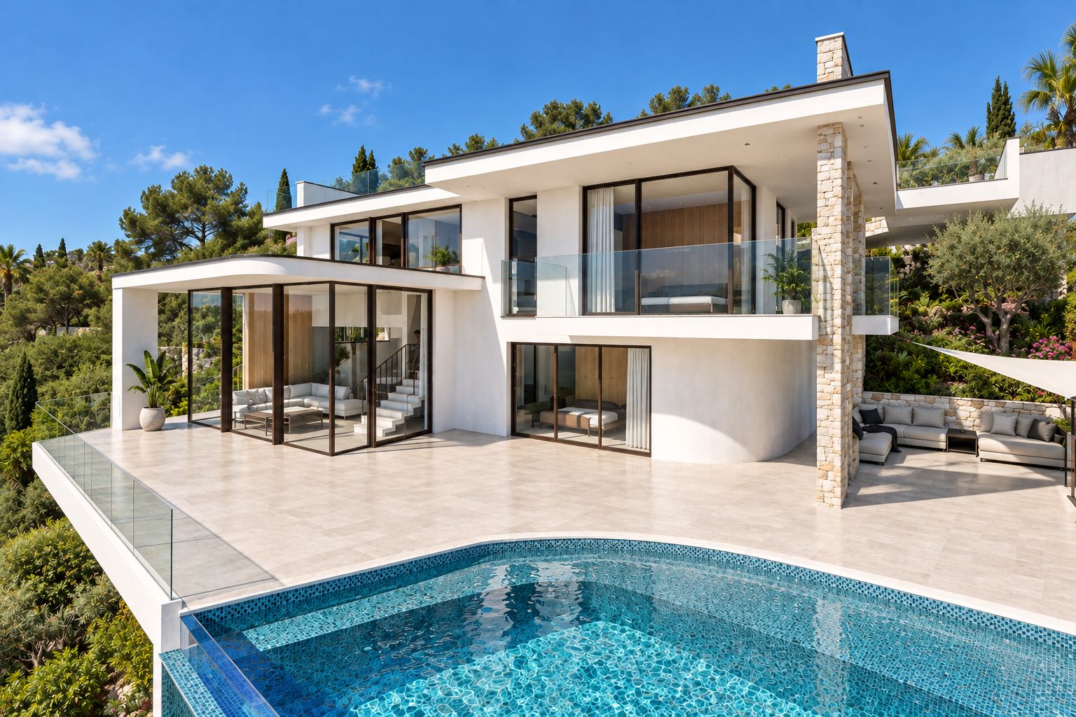 2587V-E - Nieuwbouwproject van moderne villa met uitzicht op zee in Cumbre del Sol