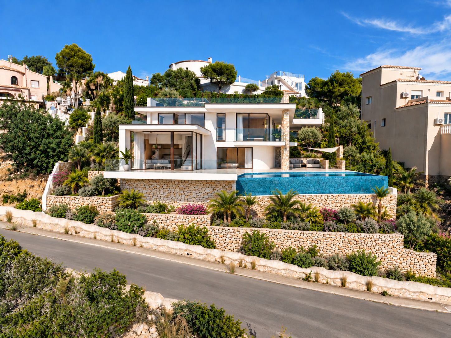 2587V-E - Nieuwbouwproject van moderne villa met uitzicht op zee in Cumbre del Sol