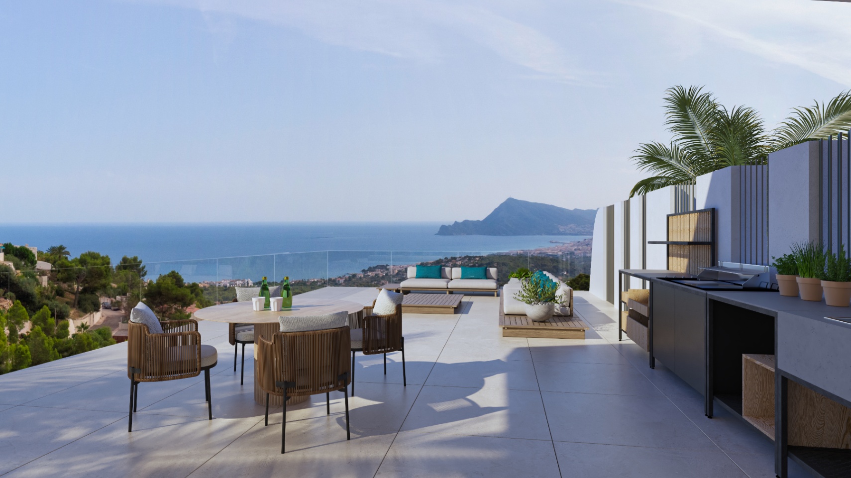 Luxusvilla mit Panoramablick auf das Meer zum Verkauf in Altea