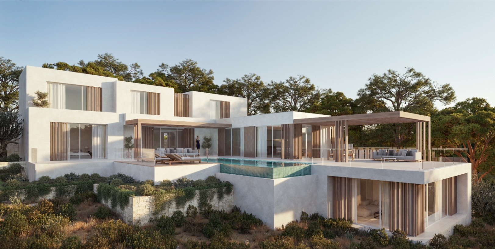 Nieuw gebouwde moderne villa met zeezicht te koop in Moraira