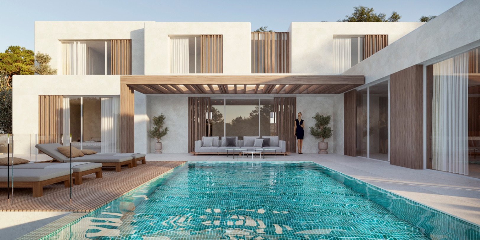 Villa moderna de nueva construcción con vistas al mar a la venta en Moraira